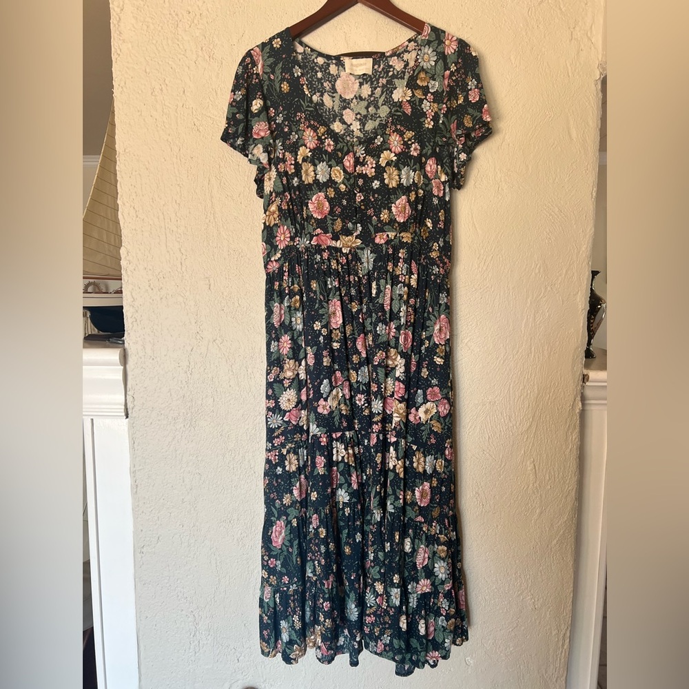 Auguste the Label Spring Rose Wylde Maxi Dress Navy - Picture 3 of 13